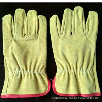 Bonne qualité Gants de travail en cuir garni de Palm Cow